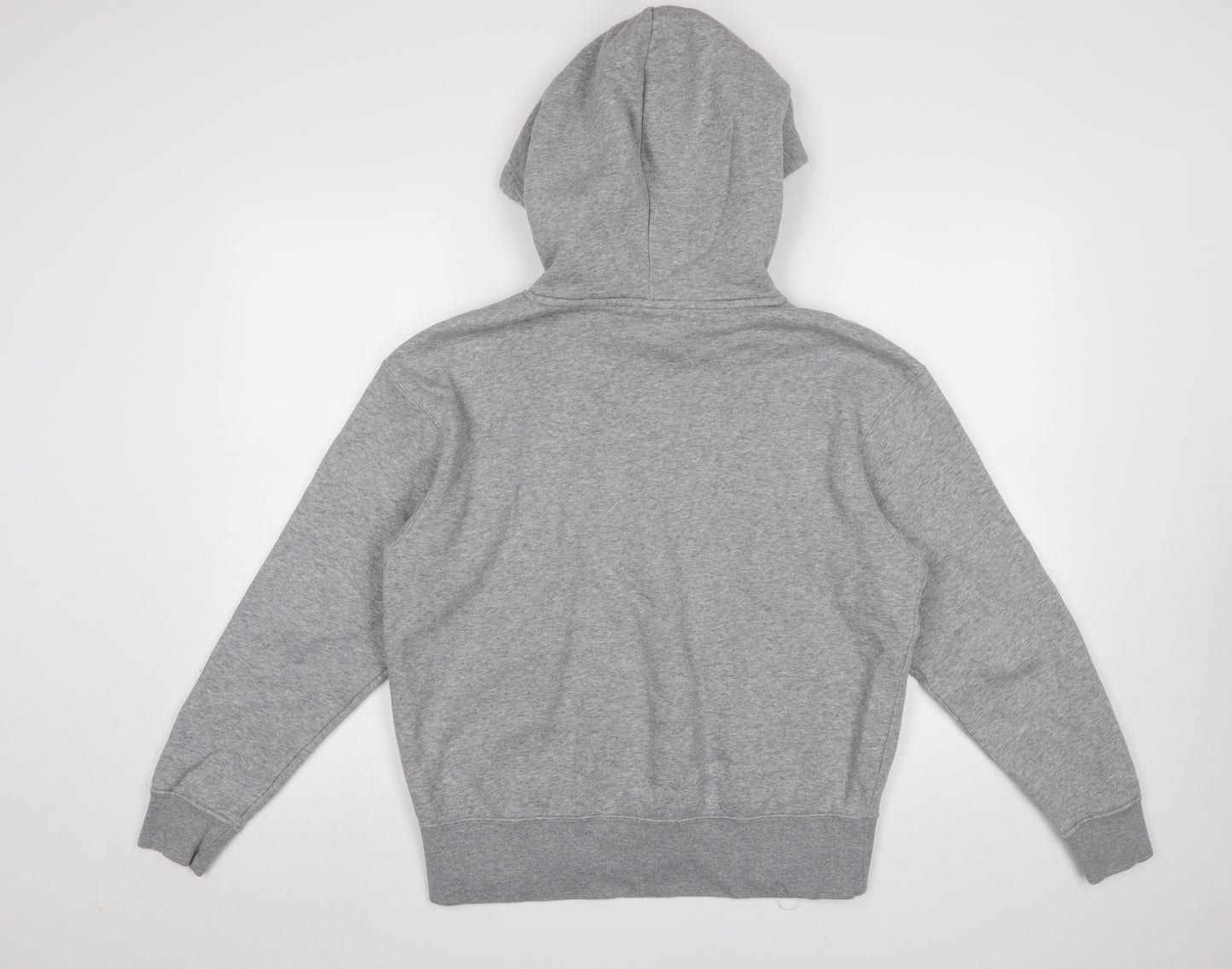 Nike Women Grey XS Pullover Hoodie Cotton Blend Logo Sweatshirt