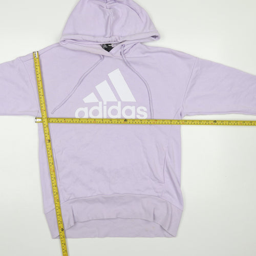 Adidas Women’s Purple Hooded Pullover Sweatshirt Size S 8-10 Cotton Blend