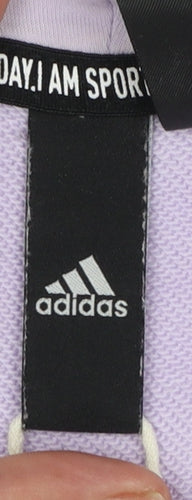 Adidas Women’s Purple Hooded Pullover Sweatshirt Size S 8-10 Cotton Blend