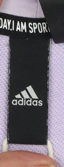 Adidas Women’s Purple Hooded Pullover Sweatshirt Size S 8-10 Cotton Blend