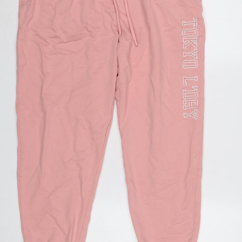Tokyo Laundry Womens Pink Joggers Size 14 Regular Fit Casual Trousers