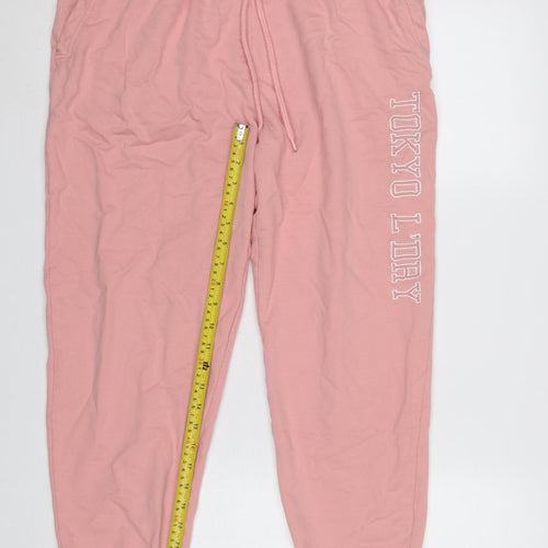 Tokyo Laundry Womens Pink Joggers Size 14 Regular Fit Casual Trousers
