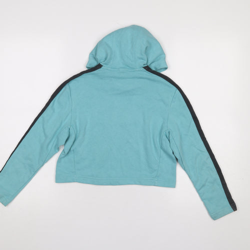 Adidas Girls Blue Pullover Hoodie 9-10 Years Logo Sports Hoodie