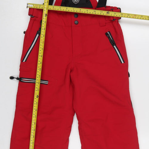 Killtec Boys Red Waterproof Snow Pants Size 8 Insulated Ski Trousers