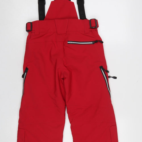 Killtec Boys Red Waterproof Snow Pants Size 8 Insulated Ski Trousers