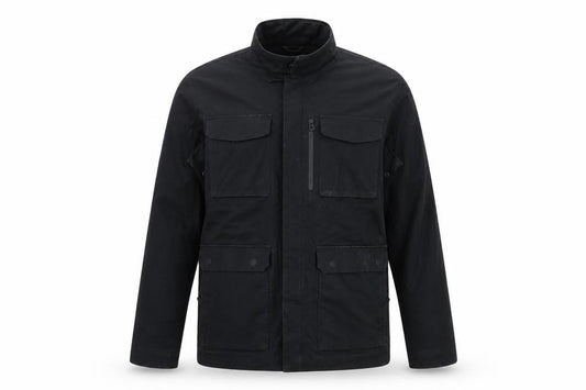 Front view of SWIMS Men's Black Waterproof Windproof Rain Jacket, size L