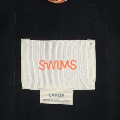 SWIMS Men's Black Waterproof Windproof Rain Jacket Size L