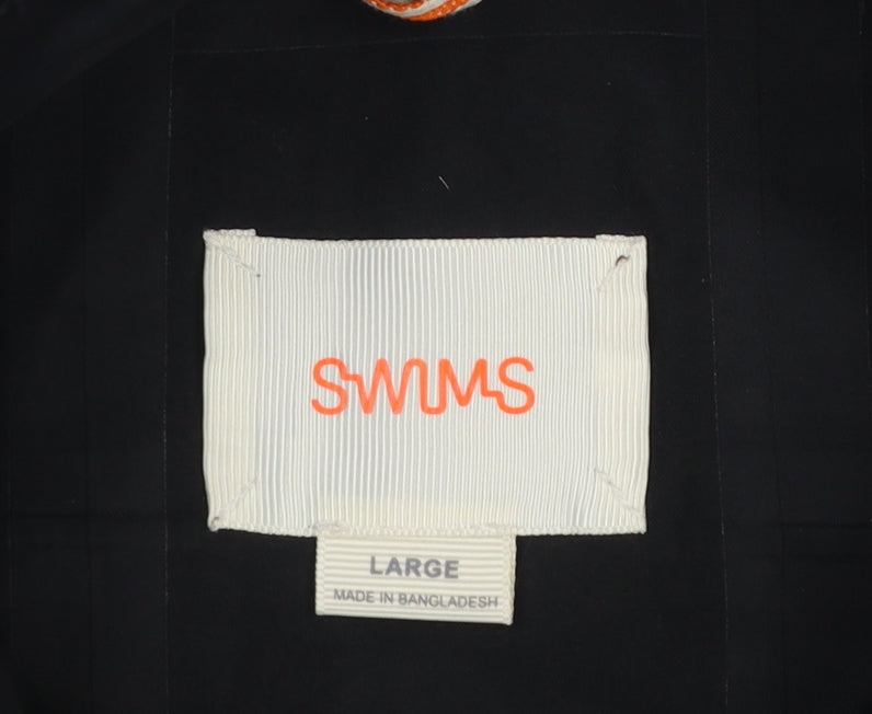 SWIMS Men's Black Waterproof Windproof Rain Jacket Size L
