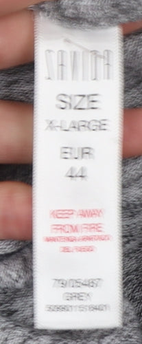 Savida Womens Grey V-Neck Knee Length Shift Dress Size 16