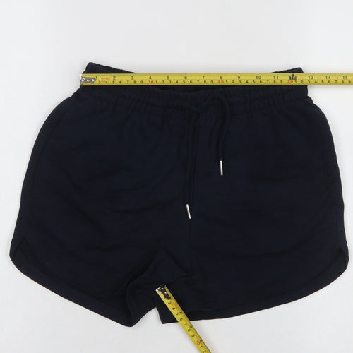 H&M Womens Black Sweat Shorts S Regular Fit Casual Activewear