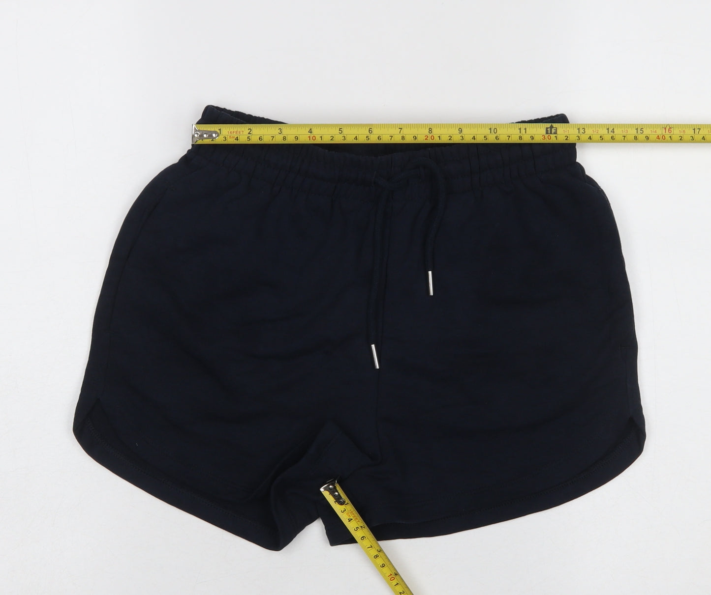 H&M Womens Black Sweat Shorts S Regular Fit Casual Activewear