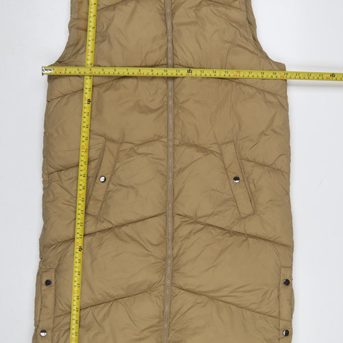 Vero Moda Women’s Beige Long Puffer Waistcoat Size S