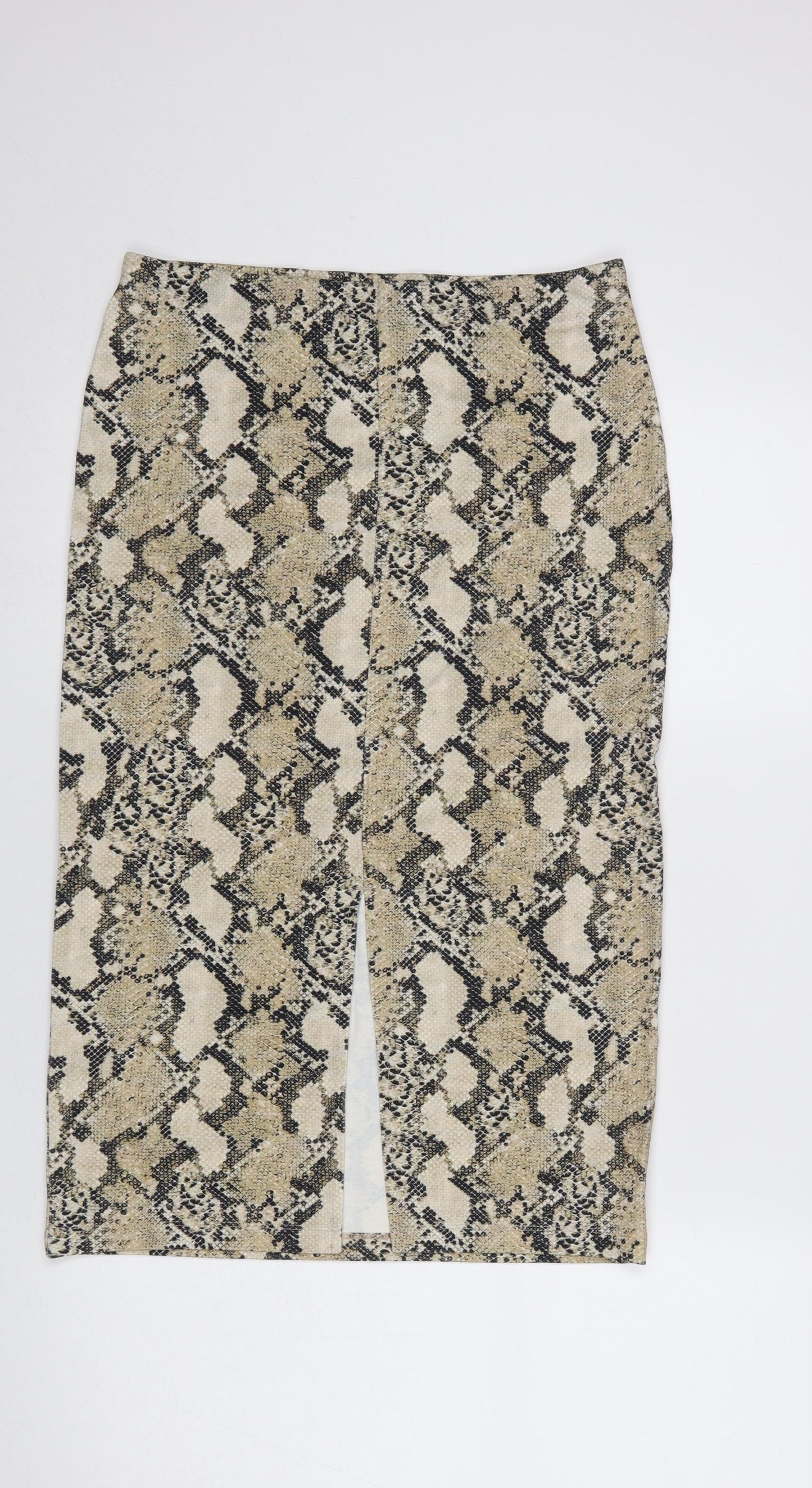H&M Women’s Beige Snake Print Pencil Skirt Size M