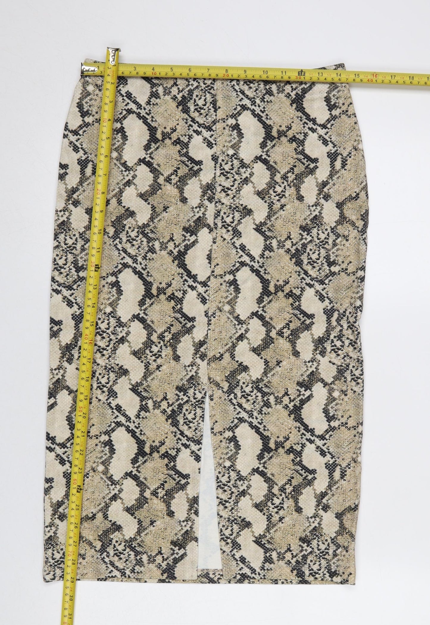 H&M Women’s Beige Snake Print Pencil Skirt Size M