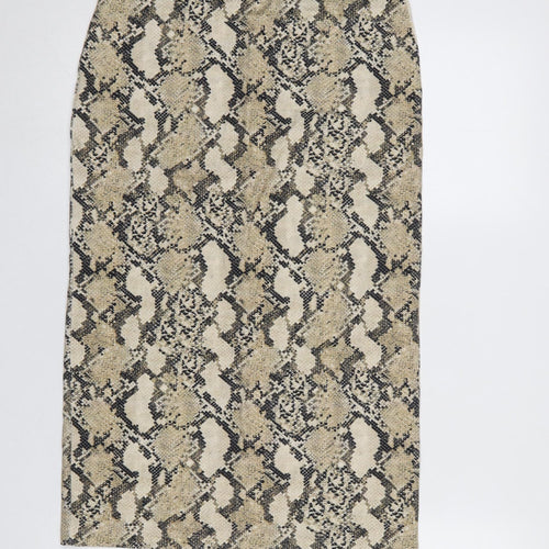 H&M Women’s Beige Snake Print Pencil Skirt Size M