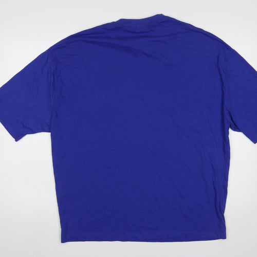 ASOS DESIGN Men's Blue California Yosemite Graphic Cotton T-Shirt Size S