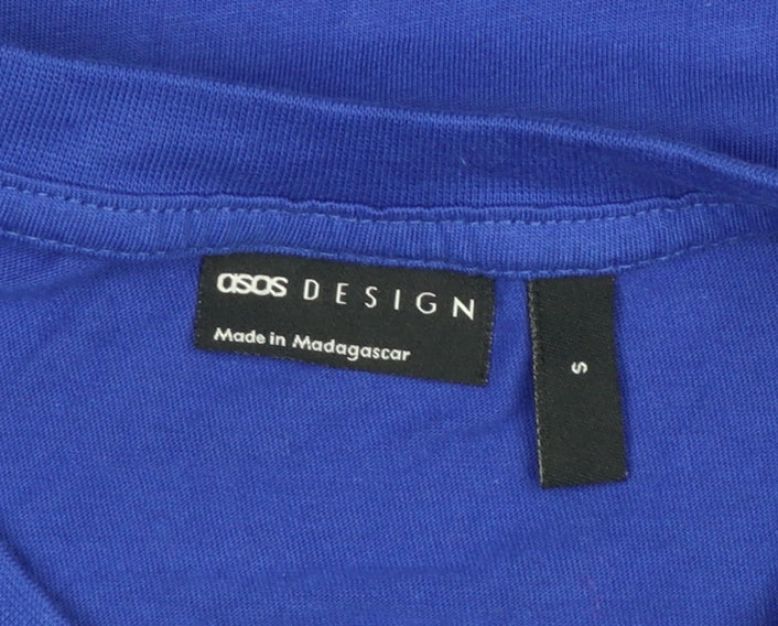 ASOS DESIGN Men's Blue California Yosemite Graphic Cotton T-Shirt Size S