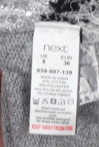 Next Women’s Grey Christmas Fair Isle Pullover Jumper Size 8