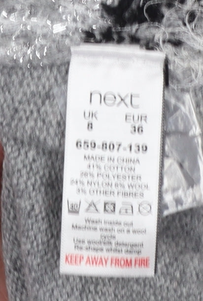 Next Women’s Grey Christmas Fair Isle Pullover Jumper Size 8