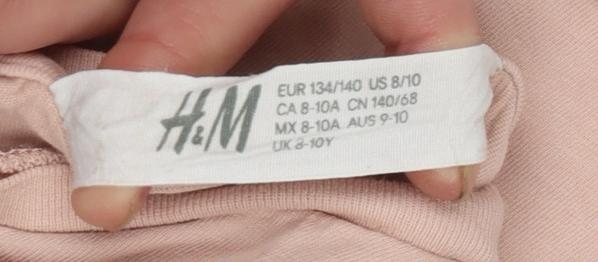 H&M Girls Pink Amazing Together Graphic Cotton T-Shirt 8-10 Years