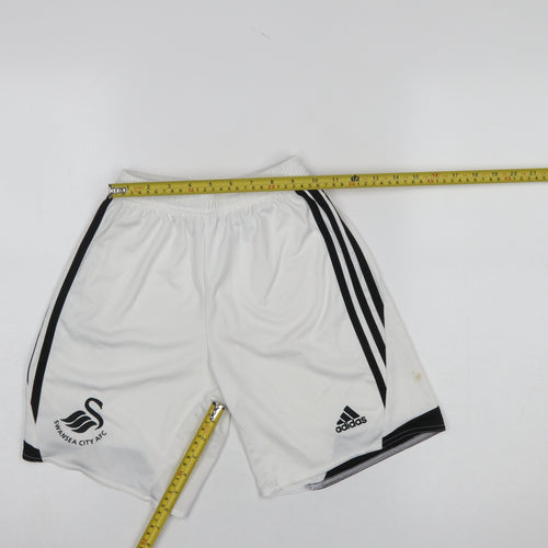 Adidas Boys White Athletic Football Shorts 12 Years Soccer Training
