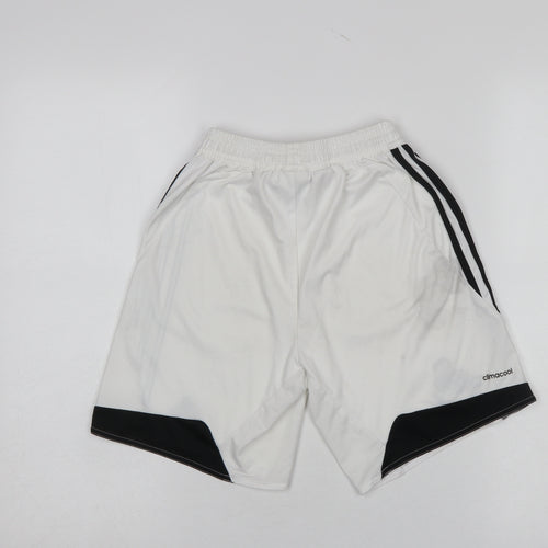 Adidas Boys White Athletic Football Shorts 12 Years Soccer Training