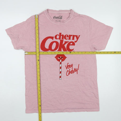 Coca-Cola Women's Pink Cherry Coke Graphic Cotton T-Shirt Size 10