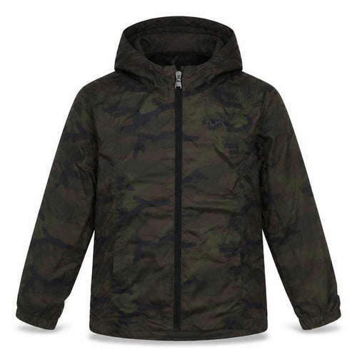 TOG24 Boys Green Camouflage Hooded Windbreaker Jacket 10 Years