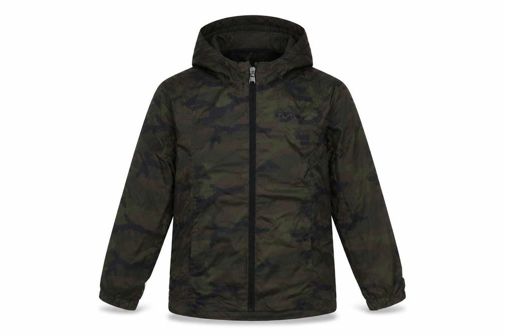 TOG24 Boys Green Camouflage Hooded Windbreaker Jacket 10 Years