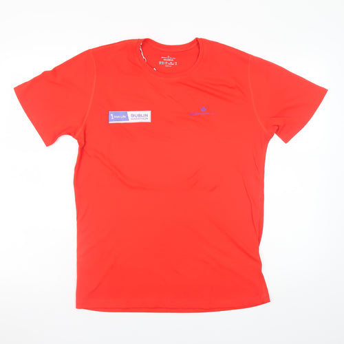 Ronhill Men's Red Short Sleeve Running T-Shirt Medium Polyester