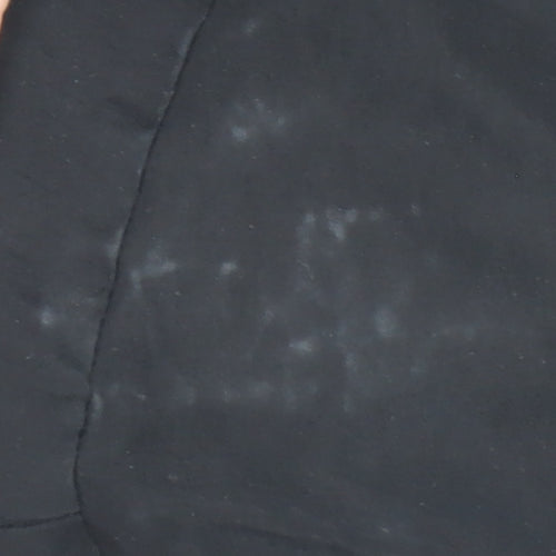 Pull & Bear Women's Black Cropped Button-Up Shirt Size 12