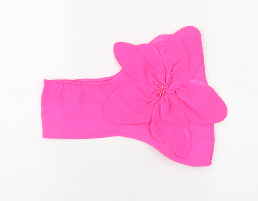 Boohoo Women’s Pink One Shoulder Cropped Blouse UK 14