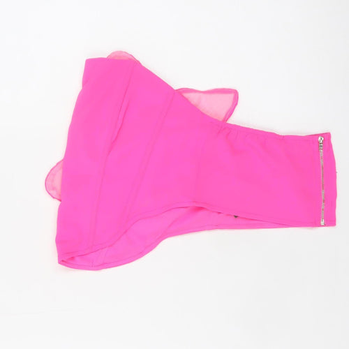 Boohoo Women’s Pink One Shoulder Cropped Blouse UK 14