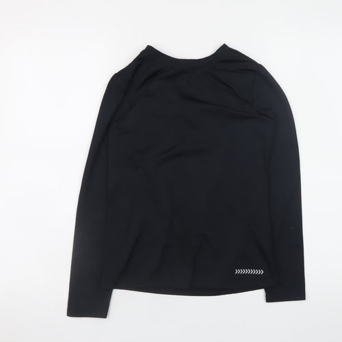 Dunnes Stores Girls Black Long Sleeve Active T-Shirt 10-11 Years