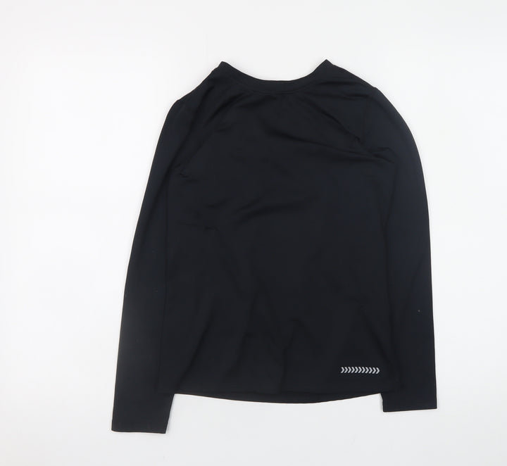Dunnes Stores Girls Black Long Sleeve Active T-Shirt 10-11 Years