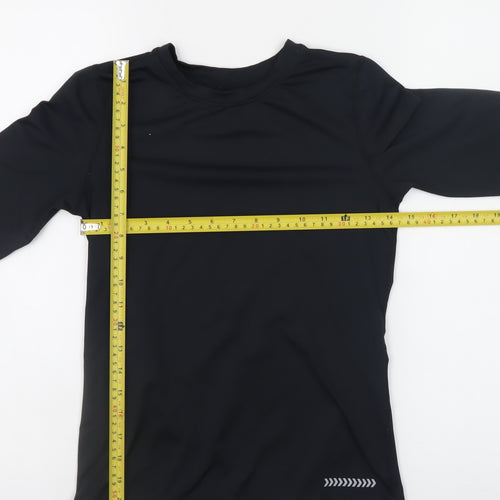Dunnes Stores Girls Black Long Sleeve Active T-Shirt 10-11 Years