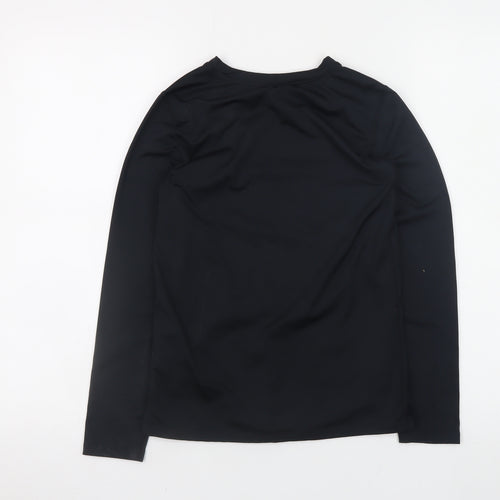 Dunnes Stores Girls Black Long Sleeve Active T-Shirt 10-11 Years
