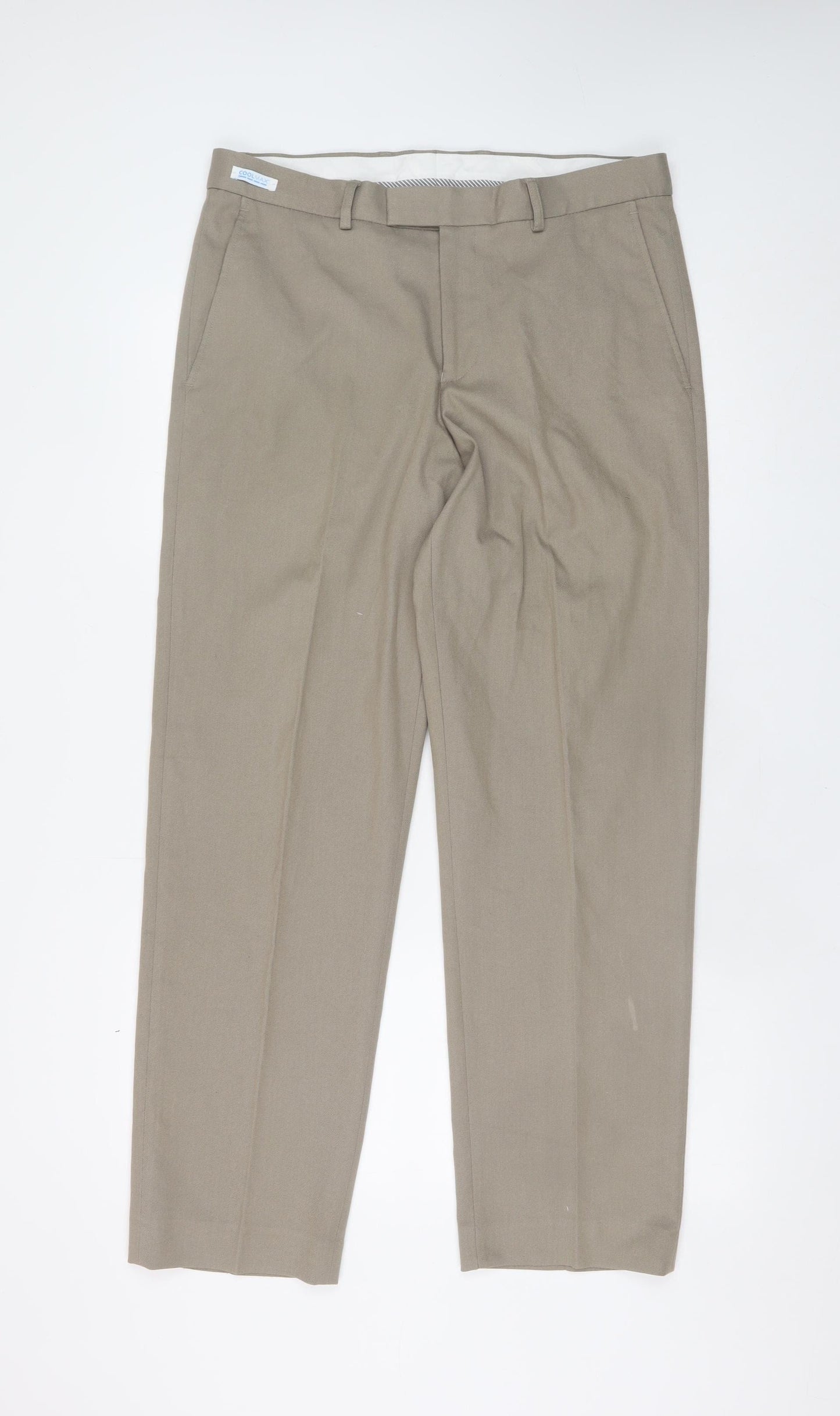 St. Bernard for Dunnes Stores Men's Beige 34W 31L Regular Fit Chino Trousers
