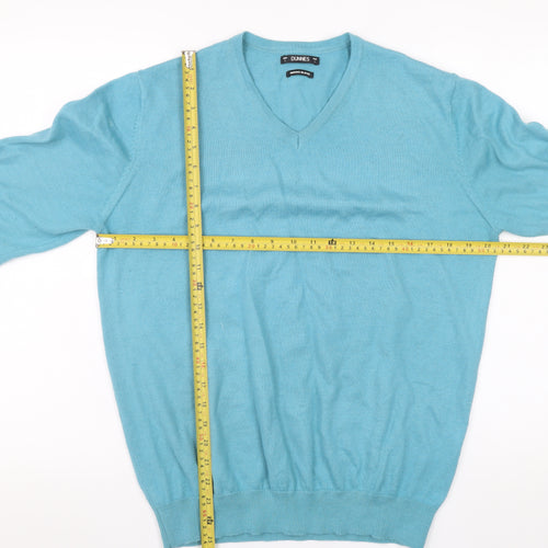 Dunnes Men’s Blue Merino Blend V-Neck Jumper Size L