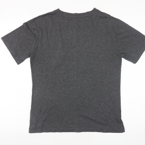 Disney Girls Charcoal Grey XS Graphic 'Movie Time' Short Sleeve T-Shirt