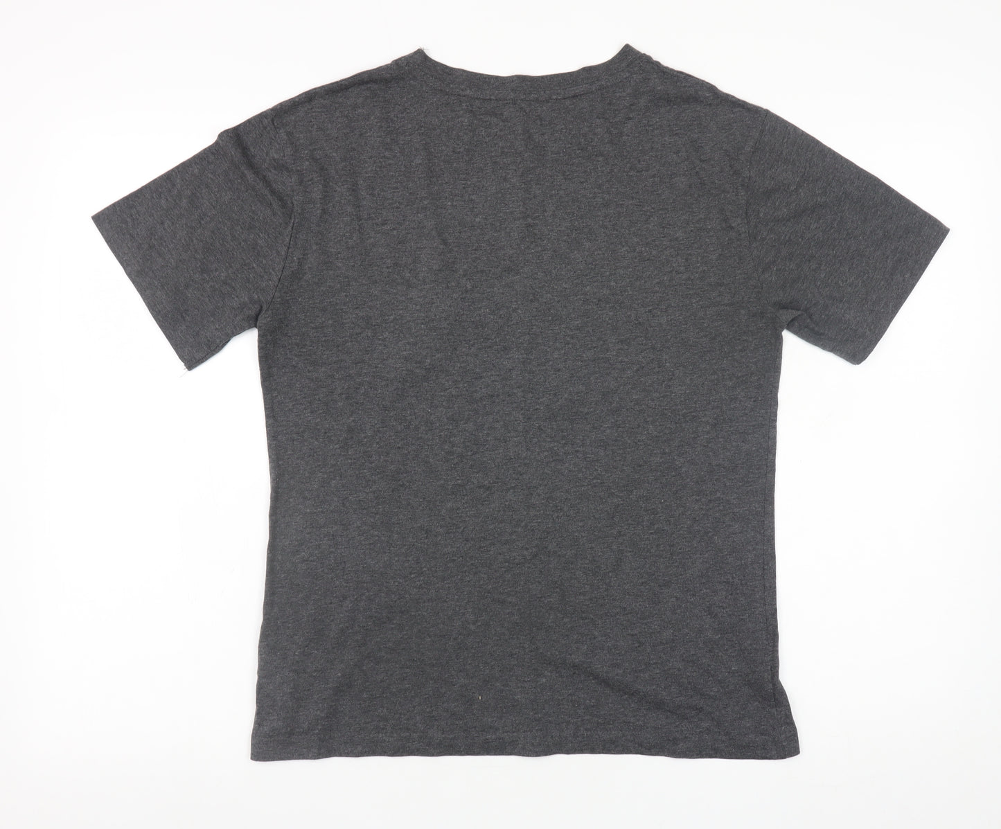 Disney Girls Charcoal Grey XS Graphic 'Movie Time' Short Sleeve T-Shirt