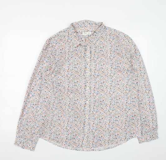 Springfield Women’s Multicoloured Floral Button-Up Shirt Size 16 100% Cotton