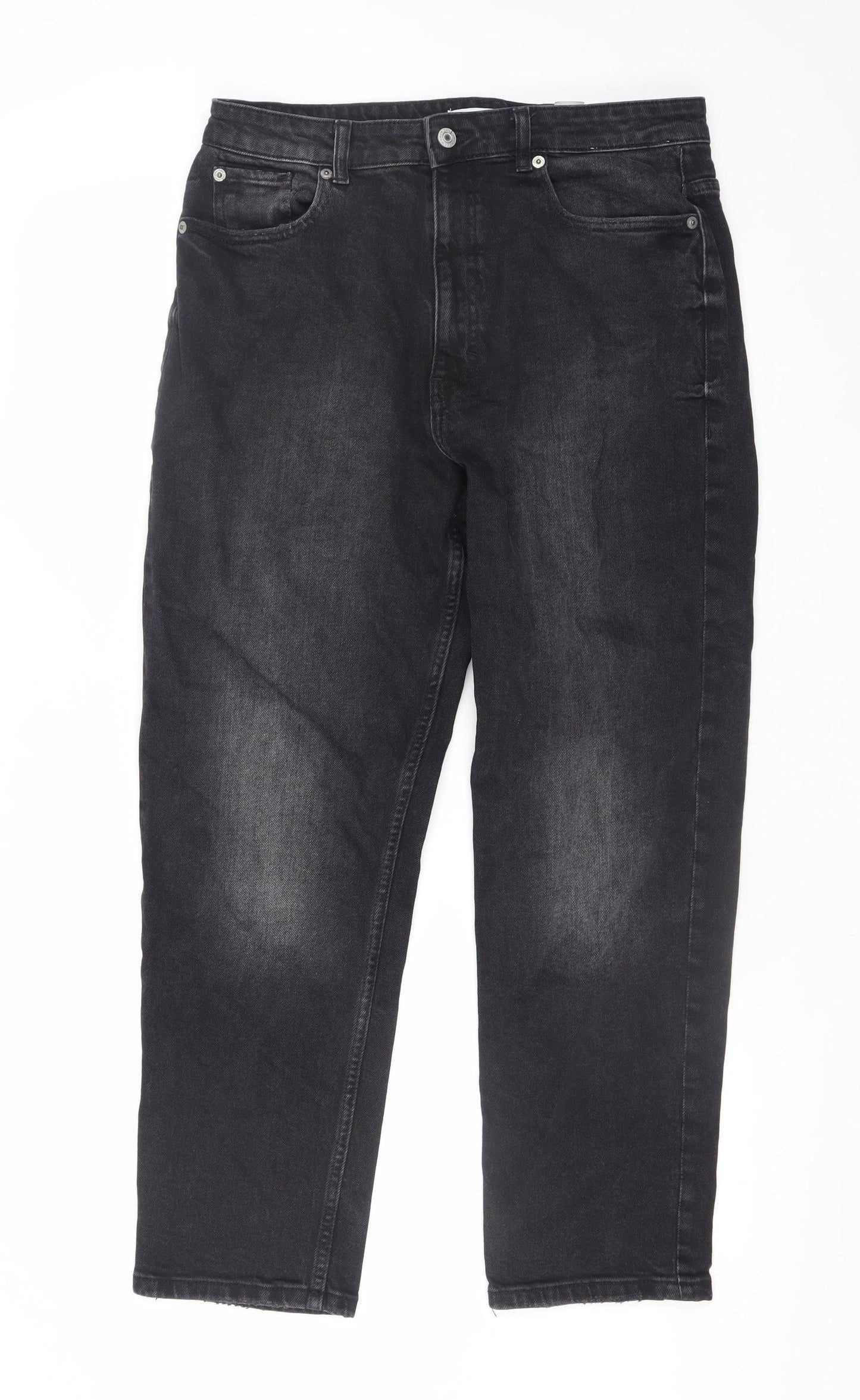 Zara Women's Black Straight Denim Jeans Size 14