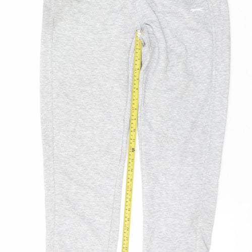 Slazenger Mens Grey Sweatpants Regular Fit Fleece Jogger M