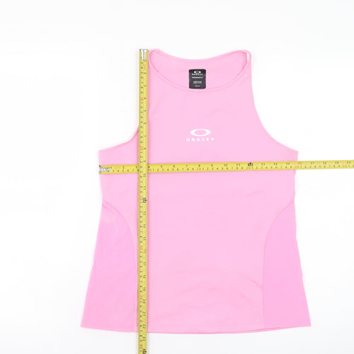 Oakley Womens Pink Racerback Performance Fit Active Tank Top M