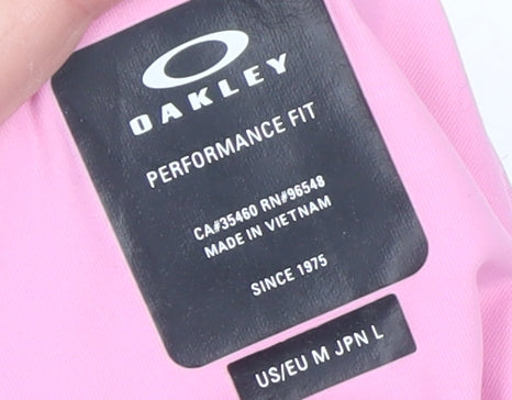 Oakley Womens Pink Racerback Performance Fit Active Tank Top M