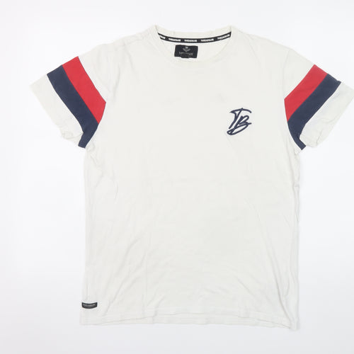 Threadbare Men’s White Colourblock Short Sleeve Cotton T-Shirt S