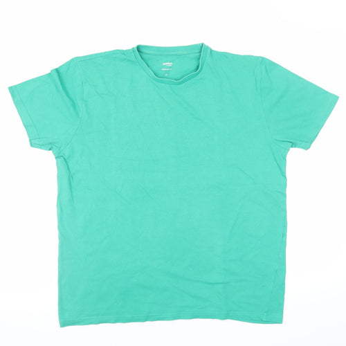 Dunnes Stores Men's Green Regular Fit Cotton Short Sleeve T-Shirt M