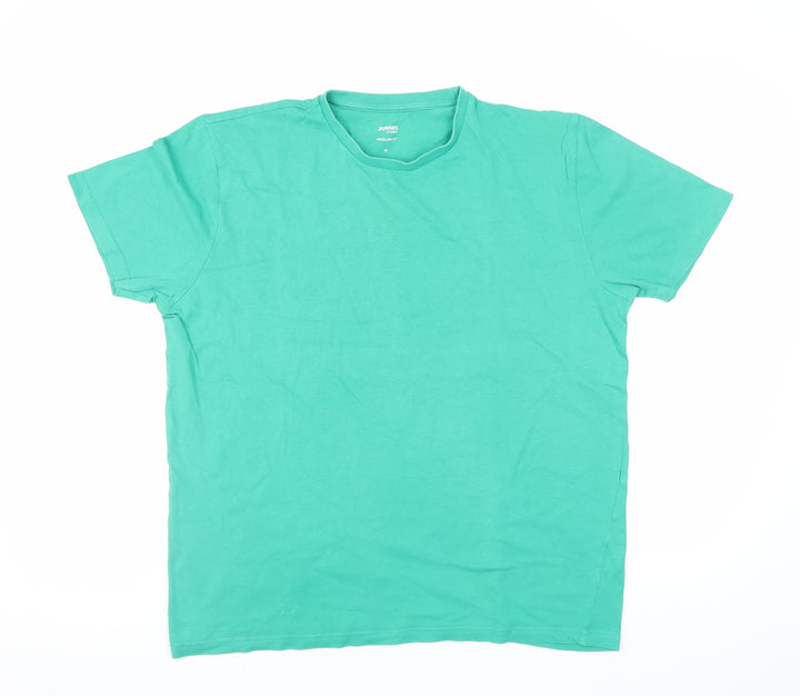 Dunnes Stores Men's Green Regular Fit Cotton Short Sleeve T-Shirt M