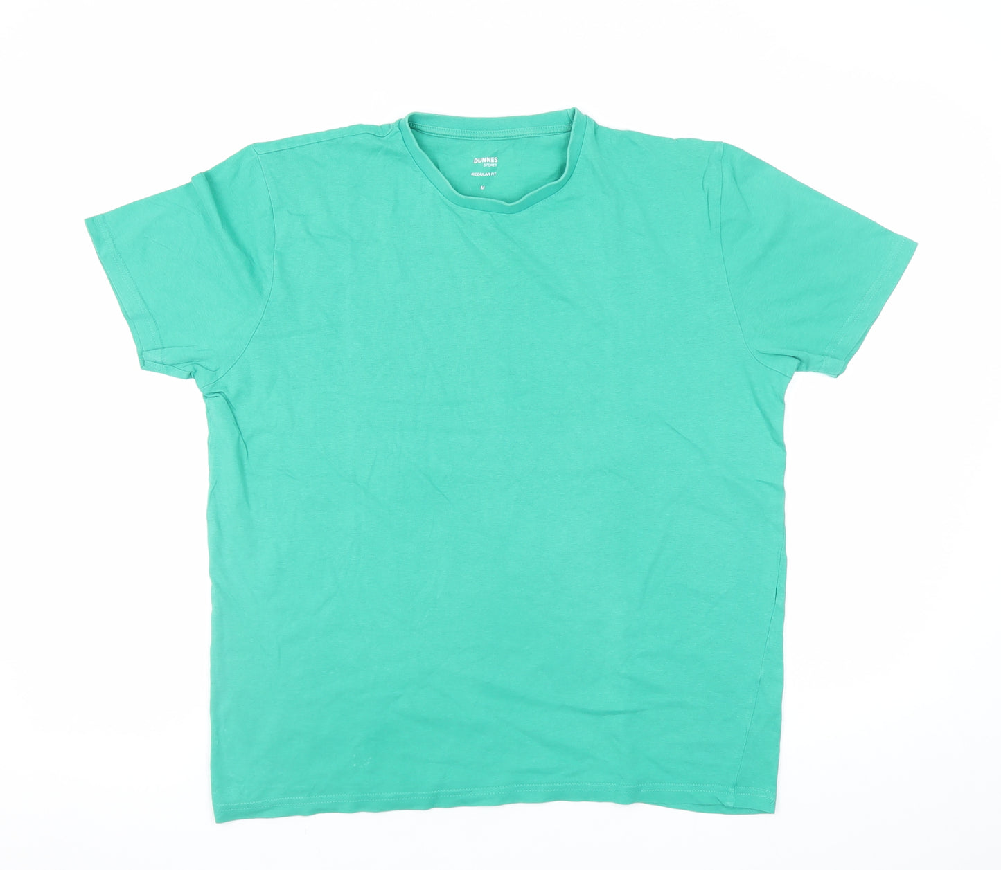Dunnes Stores Men's Green Regular Fit Cotton Short Sleeve T-Shirt M